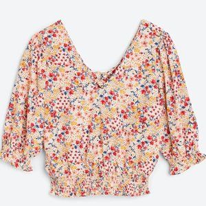Lana Back Tie Detail Cropped Blouse - Nine Britton